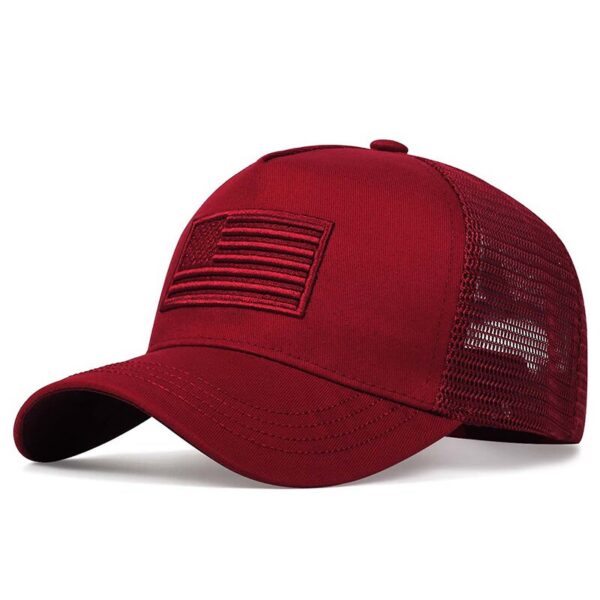 06ad35ed1a4661fc Fashion American Flag Embroidery Baseball Net Caps Spring and Summer Outdoor Adjustable Casual Hats Sunscreen Hat
