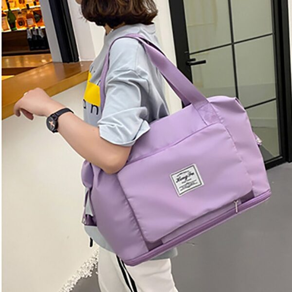 1PC Foldable Large Capacity Short Distance Travel Dry and Wet Separation Fiess Handbag Lage Bag