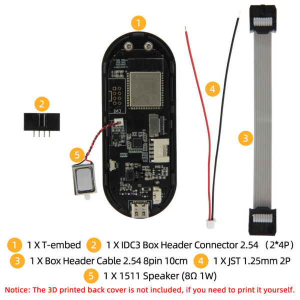 LILYGO® T-Embed ESP32-S3 Custom Control Panel ro Knob Embeddable Development Board With 1.9inch LCD Display Screen 16MB Flash