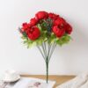 06e9fe01fe6f3b0f Duovlo Springs Flowers Artificial Silk Peony Bouquets Wedding Home Decoration,Pack of 1 (Spring Red)