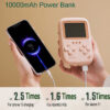 Dual USB Mini Portable Retro Handheld Game Console Power Bank 10000Mah 500 in 1