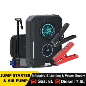 6 In 1 Car Jump Starter Pump Portable Air Compressor Power Bank Cars Battery Starters Starting Auto Tyre Iator