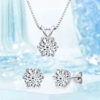 06f72da43c0a2c58 Lnngy 6.5mm 1CT Moissanite Earrings Pendant Necklace Original 925 Sterling Silver Earring For Valentine's Day Jewelry Set Gift