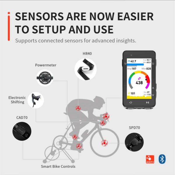 06fae1f9b21b7d22 iGPSPORT igs630 Computer ANT+ Wireless Bike Speedometer Bluetooth GPS route navigation notification Odometer