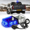12" 36 LED 18 Watts Emergency Hazard Warning Security Roof Top Flash Strobe Mini Light Bar with Magnetic Mount, for Plow or Tow