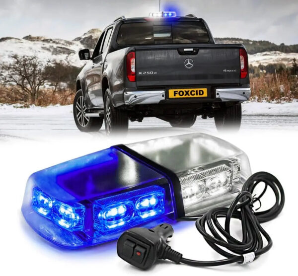 12" 36 LED 18 Watts Emergency Hazard Warning Security Roof Top Flash Strobe Mini Light Bar with Magnetic Mount, for Plow or Tow