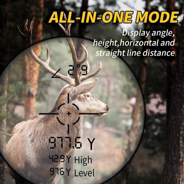 REVASRI Laser Rangefinder 1000 Yards Rechargeable Battery Hunting Range Finder with Target Acquisition Technology E