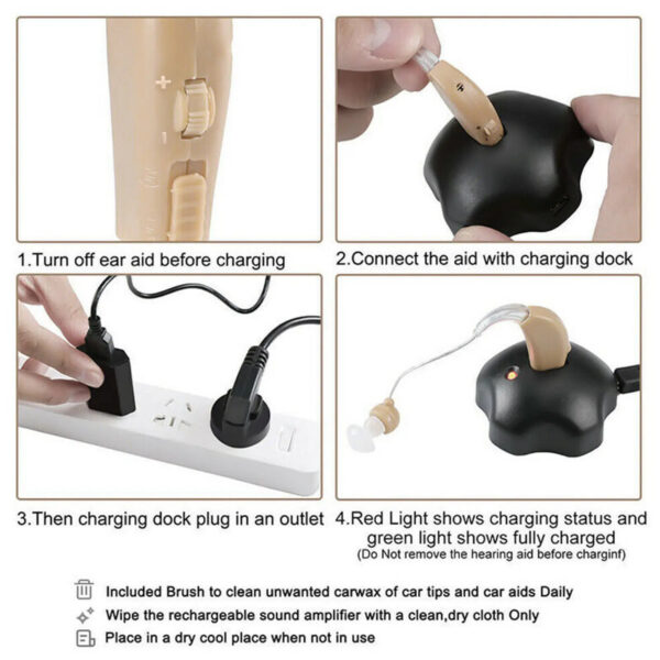 Digital Rechargeable Aids the Personal Enhancement Sound Amplifier for Elderly Hearing Loss