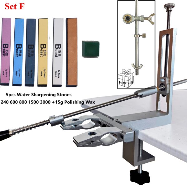 07206302c78a3156 S09 New Design Professional Fixed Angle Apex Knife Sharpener Kitchen Knife tools Knife Sharpening System with diamond stones Set