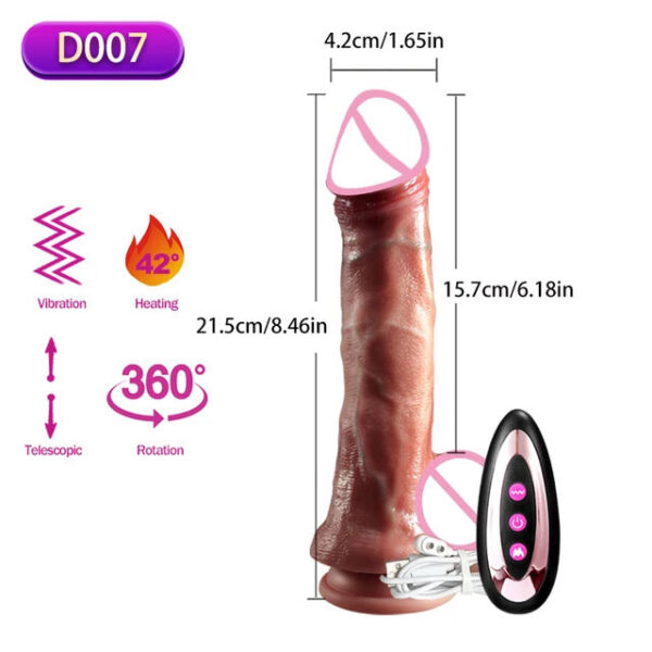 0733da107e832e73 Thrusting Realistic Dildo Vibrator Anal Plug With Vibration Telescc Female For Suction Cup Masturbation Sexhine Sex Toys