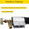 073700f9587cb452 BACOENG Hockerkocher Gas 10KW, 4 Fuß Wok Campingkocher Inklusive 1.5 m Schlauch und 50 mbar Druckregler, 4-beiniger Gaskocher Camping Für Camping und Outdoor