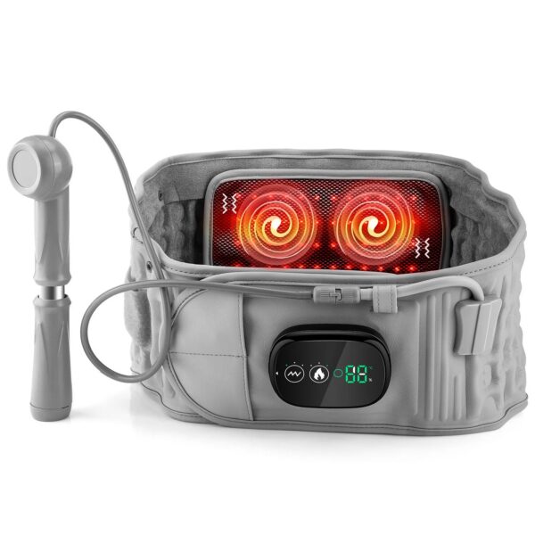 Inflatable Belt Red Light Heating Vibration Massage Airbag Support Back Relief Waist Support Belt Abdomen Pain Relief Tools
