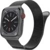 Marge Plus for Apple Watch Band Series Ultra 8 7 6 5 4 3 2 1 SE 38mm 40mm 41mm 42mm 44mm 45mm 49mm Women and Men, Stainless Steel Mesh Loop Magnetic Clasp Replacement for iWatch Bands