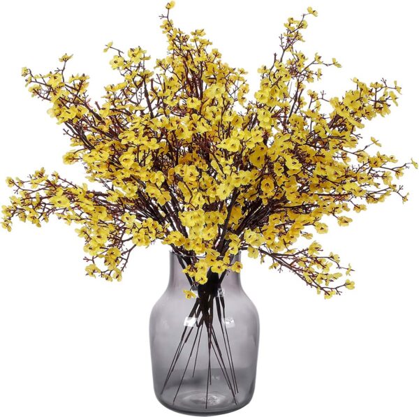 073d5a4199e85bcd Momkids 6 Pcs Babys Breath Bulk Artificial Faux Silk Flower Gypsophila Bouquet Winter Real Touch Fake Floral for Office Kitchen Wedding Restaurant Centerpieces Christmas Party Decor (White)