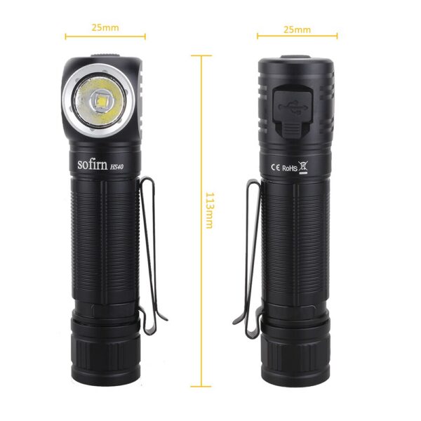 07482f49dc7f5966 Sofirn HS40 USB C Rechargeable Headlamp 18650 Super Bright SST40 LED Torch 2000lm Headlight with 2 Modes Power Indicator