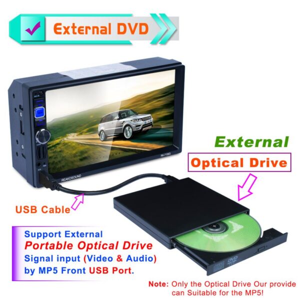 0751bb653a77b410 Universal USB 2.0 Portable External Ultra Speed CDROM CD/DVD Drive Disc Support Car MP5 Player & Laptop i/Air