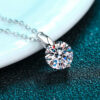 075afe9bcc32ceba Smyoue 1-3CT 9MM Real Moissanite Necklace Sterling Sier Round Brilliant Cut Lab Created Diamond Pendant for Men Women Box