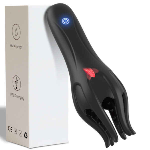 0761e8f8c475b84e Glans Trainer for Men Powerful Vibrating G Spot Masturbator Soft Fingertip Prolong Endurance Massage Vibrator Erotic Toys