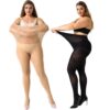 0775bbcf752548fe MANZI Women's 2 Pairs Plus Size Control Top Tights Ultra-Soft Panty Hose