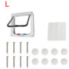 077e3a1cddbe6946 With 4 Way Lock Security Flap Door For Dog Kitten Cat Puppy Safety Gate Small Pet Supplies ABS Plastic
