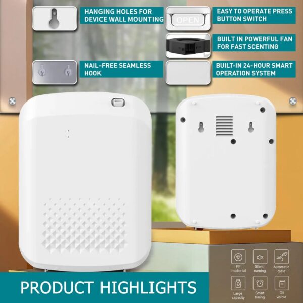 078d1054047a82b0 Fragrance Diffuser Aromatic Oil Diffuser Electric Home Air Freshener Machine Wall Hanging Essential Oil Diffuser For Hotel