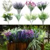 07a8d9f638b28ed7 PARTY JOY 18 Bunches Fake Plants Outdoor, Fake Bushes UV Resistant Artificial Flowers Hydrangea Flowers Greenery Shrubs Faux Greenery for Outdoor Garden Patio Front Porch Yard Decor
