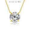 07ad6504da574cd0 Moissanite Diamond 6.5mm 1CT Woman Pendant Sier Necklace For Women Chains Party Bridal Fine Jewelry