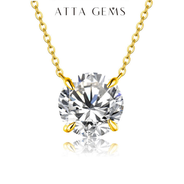 07ad6504da574cd0 Moissanite Diamond 6.5mm 1CT Woman Pendant Sier Necklace For Women Chains Party Bridal Fine Jewelry
