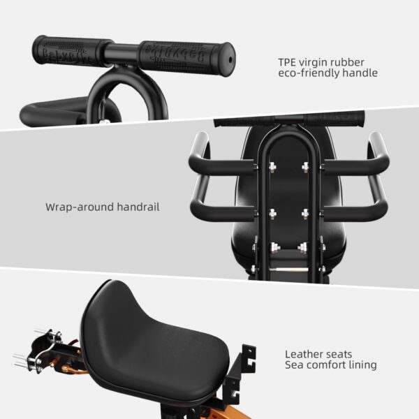 07affaf8f0600051 Child Bike Seat, Kids Bike Seat with Guardrail, High Seat Cushion Backrest Mountain Bike Child Bike Seat, Bicycle Child Safety Seat for Children from 1 to 5 Years Old