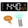 07b9b286330518ca Large Digital Wall Remote Control Temp Date Week Display Power Off Memory Table Clock Wall-mounted Dual Alarms LED Clocks