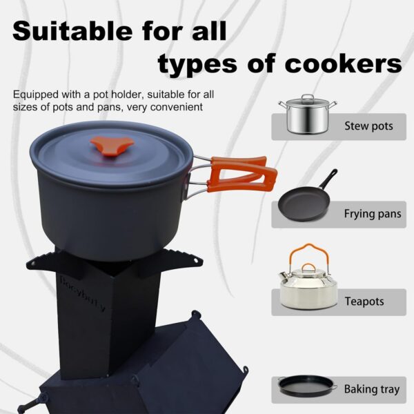 07c451dbbae43e21 Rocket Stove Wood Burning Camp Stove Rocket Stove for Cooking Portable Wood Mini Burning Stove, Fire Camping Stove for Cooking backyard cooking Camping grill outdoor events BBQ Comes with storage bag
