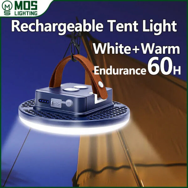 07d98044023c418f MOSLIGHTING Rechargeable Camping Light Outdoor Fishing Flashlight Tent Lantern Work Emergency Mountaineering Night Lighting LED