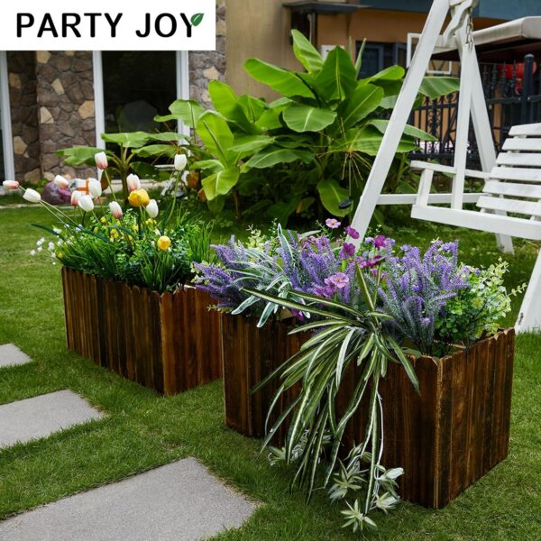 07ed8298cf926f5a PARTY JOY 18 Bunches Fake Plants Outdoor, Fake Bushes UV Resistant Artificial Flowers Hydrangea Flowers Greenery Shrubs Faux Greenery for Outdoor Garden Patio Front Porch Yard Decor
