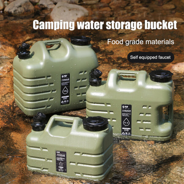 07ee62e73b763399 11L Bucket Large Capacity Portable Drinking Water Canister with Detachable Faucet No Leakage for Outdoor Travel Driving