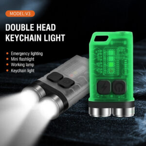 07f7979b97b4a9db Mini Portable Key LED Flashlight TYPE C Rechargeable Camping Hiking Lantern High Power Luminous Flash Light Pocket Torch