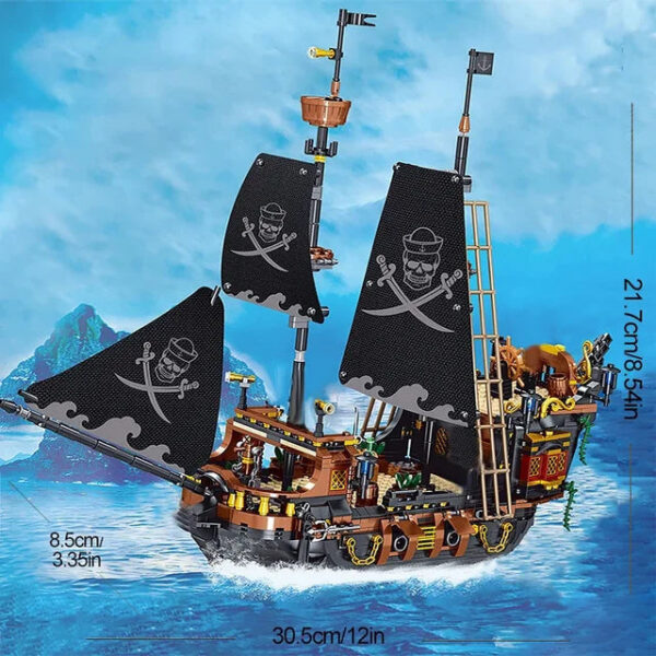 0820246bafdb9c51 Pirate Ship Building Blocks Sailboat Model Bricks City Traffic Series Creative Desktop Decoraiton Toys For Children Adult Gifts