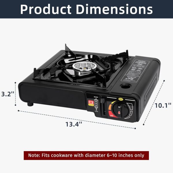 08385264479ca240 SHINESTAR Dual Fuel Stove with Butane & Propane Compatibility, Portable Camping Stove for Outdoor Cooking, Propane Adapter Hose and Carrying Case Included, 7800 BTUs Output