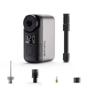 08563585be24d494 TOPUMP TB2 PRO Mini Portable Electric Pump for Bike Cordless Tire Inflator 120PSI Max 450mAh Battery with Screen Fast Charging