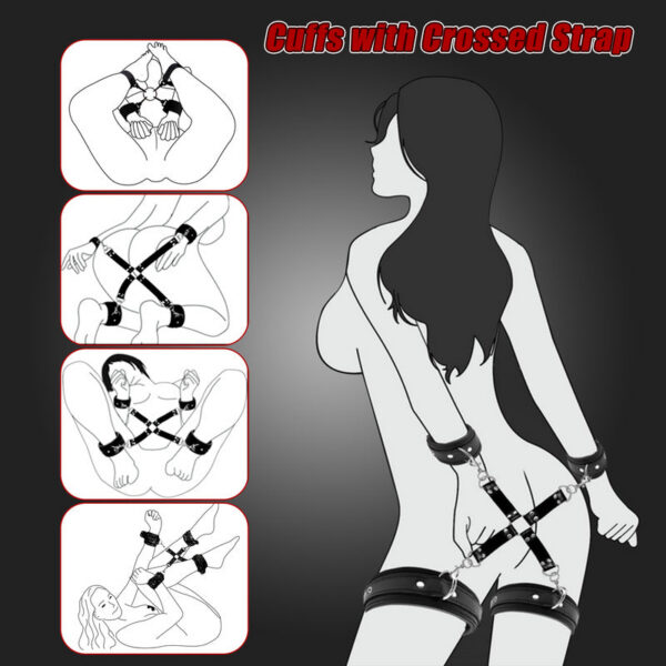 08729aa7503e7537 Bdsm Bondage Set Restraint Adult Game Handcuff Couples Slave Collar Mouth Gag Whip Nipple Clamps Fetish Woman Sex Toys Product