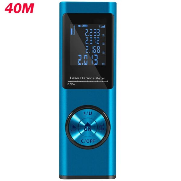 Mini Rangefinder Distance Meter 40M 60M Rechargeable Digital Range Finder Area Volume Multi-angel Laser Measuring Tool