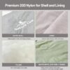 Lightweight Mummy Sleeping Bag 2.87lbs, Backpacking Sleeping Bag 42℉-55℉, Nylon Shell and Lining, Compact, Ultralight Sleeping Bag for Backpacking Camping Hiking