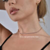 088af38845f8ad8c 2mm Moissanite Tennis Necklace For Women S925 Silver Plated 18K Gold Sparking Rhinestone Choker Chain Wedding Jewelry Adjustable
