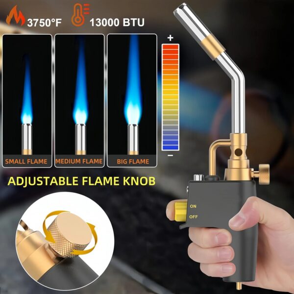 08907dec8742b36a Professional Propane Mapp Blow Torch,Welding Soldering Brazing Gas Plumbing Tool,Barbecue, Cooking, DIY Dissolution Gas Burner.