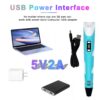 08987a0b79d88067 USB 3D Printing Pen DIY Drawing 9M PLA Filament Three-dimensional Graffiti Toys Art Tools For Kids Birthday Christmas Day Gift