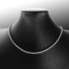 089e88ff90ed6f6c KNOBSPIN 2mm 3mm Round Moissanite Tennis Necklace D Color Lab Diamond with GRA Pure Sier Wedding Necklaces for Women Man