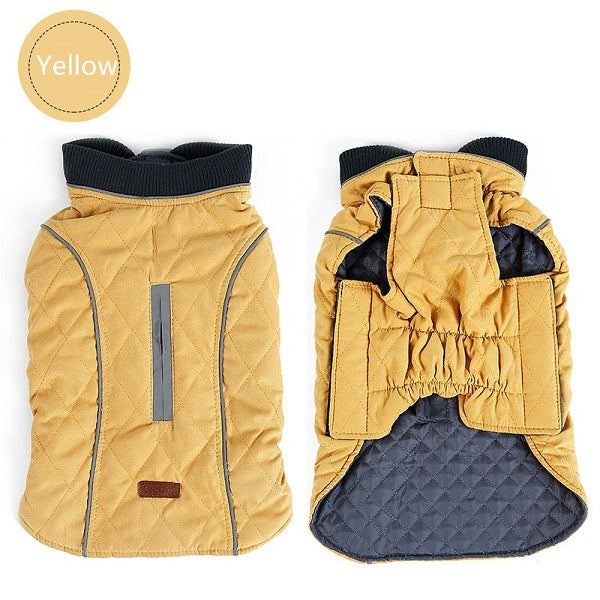 High Quality clothes Quilted Coat Pet Warm Jacket New Big Dog Retro Cozy Thick Vest Clothing 6 Colors