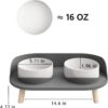 08d604a76ebafd7a Cat Food Bowls, Elevated Ceramics Dog Cat Bowls Stand with No-Spill Design,3 Adjustable Heights Anti Vomiting Cat Water Bowl,5 inches Raised Bowl for Medium and Small Size Dog Cats