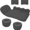 Luxury Air Mattress Car Sleeping for Dodge Ram 1500 Classic Model/3500 Jump Seat, 3 Min Fast Blow up, Inflatable Car Air Mattress Back Seat Bed for Home Car Travel Camping,C Grey