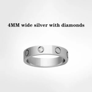 designer ring Screw Mens Rings Woman Classic Lover for Love Wedding Diamond Ring Gold Sier Rose Never Fade Not Allergic -4/5/6mm