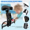 Kids Bike Seat with Handlebar Attachment, Detachable Front Mounted Child Bicycle Seats with Foot Pedals for Children 2~5 Years, Compatible with All Adult Mountain Bikes (Handle+Seat)